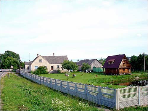 Вясковая забудова Корве (Карвы). Краявіды