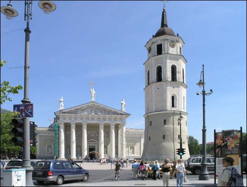 Exterior Vilnius. Catholic church Cathedral