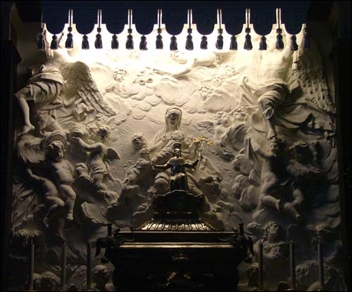 St. Casimir's chapel. Fragment of the altar Vilnius. Catholic church Cathedral