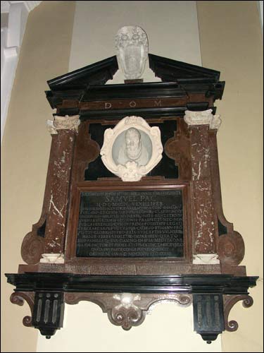 Interior. Memorial plaque to Samuel Pac Vilnius. Catholic church Cathedral