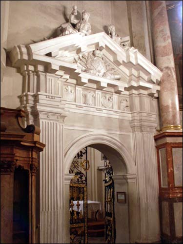Interior. Fragment Vilnius. Catholic church of St. John the Baptist and St. Jonh the Apostle and Evangelist