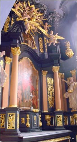 Vilnius. Catholic church of St. John the Baptist and St. Jonh the Apostle and Evangelist