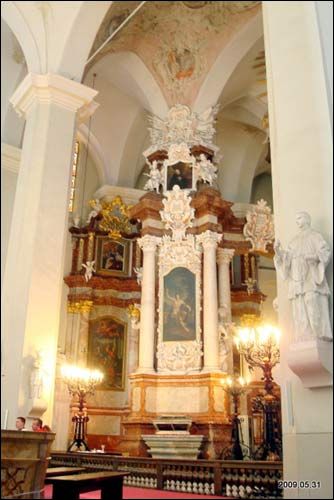 Vilnius. Catholic church of St. John the Baptist and St. Jonh the Apostle and Evangelist