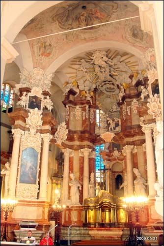 Vilnius. Catholic church of St. John the Baptist and St. Jonh the Apostle and Evangelist