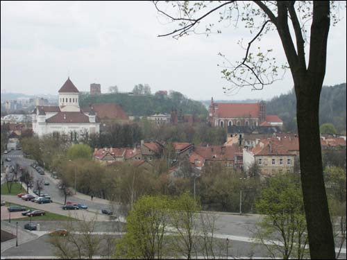 Вильнюс |  Церковь Успения Пресвятой Богородицы. Вид на собор от костёла миссионеров