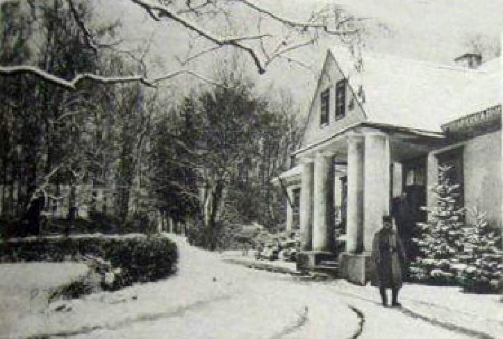 Дамашэвічы |  Сядзіба Леяў. Сядзібны дом у Дамашэвічах на здымку часоў 1-й сусветнай вайны