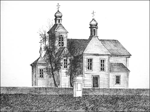 Niewiel.  Cerkiew Podwyższenia Krzyża Świętego