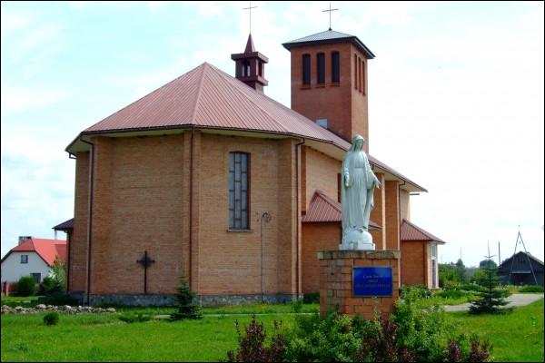 Widok od strony zachodniej. Lato 2009 Ostryna. Ulice miasteczka