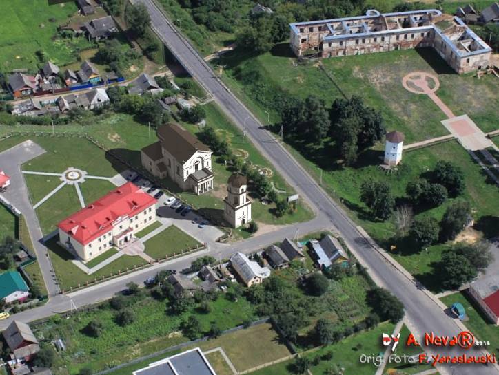  - Касцёл Беззаганнага Зачацця Найсвяцейшай Панны Марыі. Графiчная рэканструкцыя былога касцёла канонiкаў латэранскiх пад тытулам Беззаганнага Зачацця Найсвяцейшай Дзевы Марыі, Св. Казiмiра i Св. Аўгусцiна. Выгляд на пачатак XXcт.