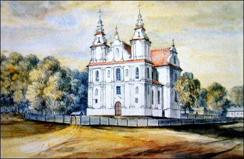 Faščaŭka. Catholic church of the Visitation