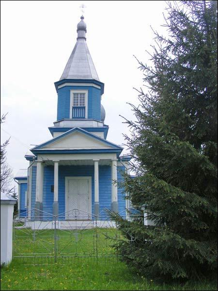 Бяроза |  Царква Узвышэння Святога Крыжа. Галоўны фасад (10/05/2010)