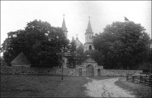 Kościół na fotografii z początku XX wieku Oborek (Połoczany). Kościół Wniebowzięcia NMP i św. Rocha