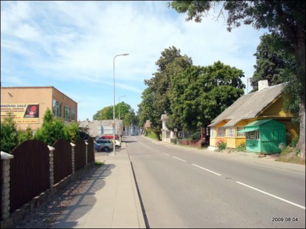 Aukštadvaris. Town streets 