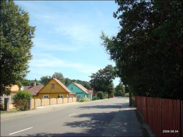 Aukštadvaris. Town streets 