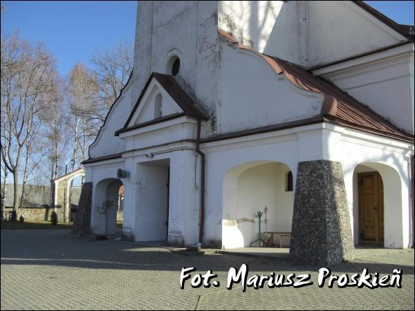  - Catholic church of the Holy Trinity. Fragment of the main facade