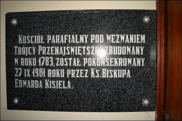 Сідра. Касцёл Святой Тройцы