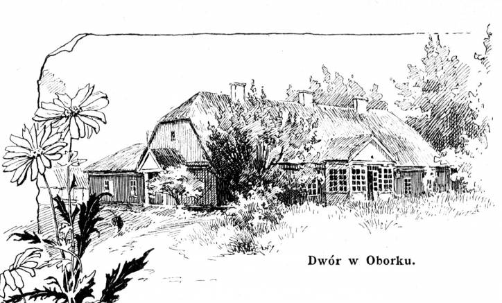 Oborek (Połoczany) |  Dwór . Dwór Dederków w Oborku (Czesław Jankowski. Powiat oszmiański: materjały do dziejów ziemi i ludzi. Cz. 2. 1897)