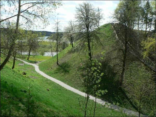 Merkinė. Site of ancient castle 