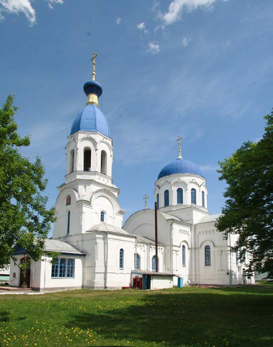 Агульны выгляд Мікалаеўскай царквы ў Петрыкаве Петрыкаў. Царква Святога Мікалая