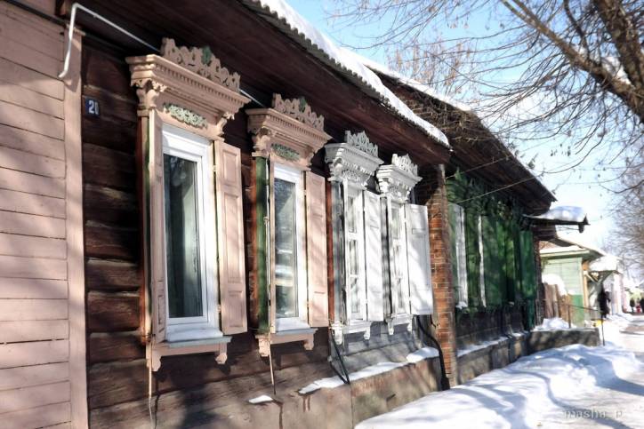 Homiel. Historical buildings Valatouskaja str.